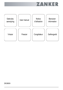 Handleiding Zanker ZKG8509 Vriezer