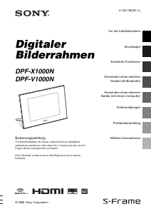 Bedienungsanleitung Sony DPF-X1000N Digitaler bilderrahmen