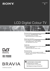 Bruksanvisning Sony Bravia KDL-20G2000 LCD TV