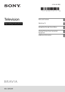 Manual Sony Bravia KDL-32R324F LCD Television