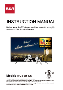 Mode d’emploi RCA RQSM5527 Téléviseur LED