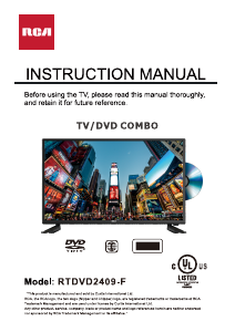 Mode d’emploi RCA RTDVD2409-F Téléviseur LED