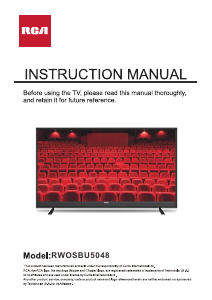 Mode d’emploi RCA RWOSBU5048 Téléviseur LED