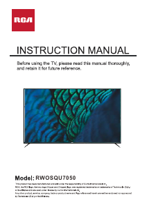 Mode d’emploi RCA RWOSQU7050 Téléviseur LED