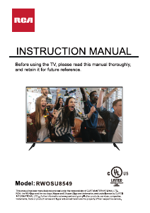 Mode d’emploi RCA RWOSU8549 Téléviseur LED