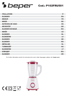 Priručnik Beper P102FRU501 Blender