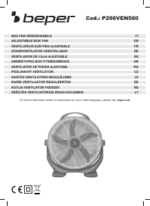 Manuale Beper P206VEN560 Ventilatore