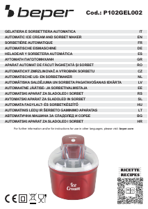 Manual Beper P102GEL002 Ice Cream Machine
