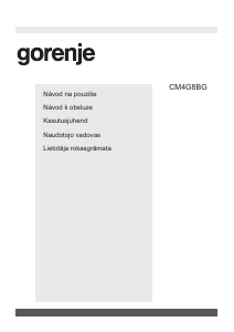Rokasgrāmata Gorenje CM4G8BG Kafijas automāts