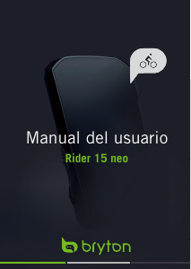 Manual de uso Bryton Rider 15neo Ciclocomputador