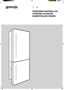 Priročnik Gorenje RKI517D62 Hladilnik in zamrzovalnik