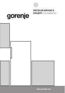 Manuál Gorenje R585DW4 Lednice