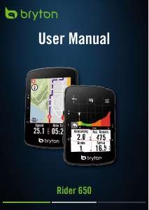Manual Bryton Rider 650 Cycling Computer