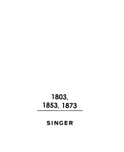 Handleiding Singer 1853 Naaimachine