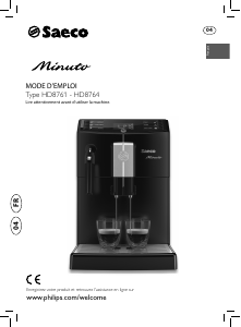 Mode d’emploi Saeco HD8761 Minuto Cafetière