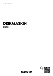 Bruksanvisning Gaggenau DF270101 Diskmaskin