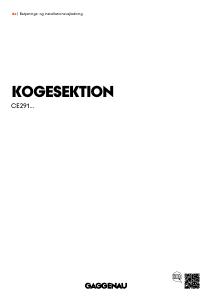 Brugsanvisning Gaggenau CE291111 Kogesektion