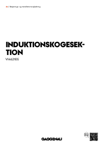 Brugsanvisning Gaggenau VI462105 Kogesektion