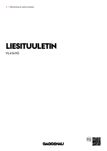 Käyttöohje Gaggenau VL414115 Keittotaso