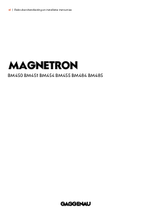 Handleiding Gaggenau BM455110IN Magnetron