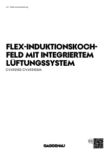 Bedienungsanleitung Gaggenau CV492105M Kochfeld