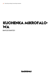 Instrukcja Gaggenau BMP250110 Piekarnik