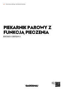Instrukcja Gaggenau BSP260111 Piekarnik