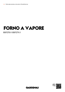 Manuale Gaggenau BSP270101 Forno