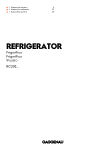 Manual de uso Gaggenau RC202180 Refrigerador