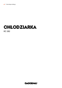 Instrukcja Gaggenau RC282306 Lodówka