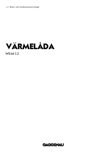 Bruksanvisning Gaggenau WS462112 Värmelådan