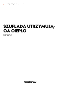 Instrukcja Gaggenau WSP221102 Szuflada grzewcza