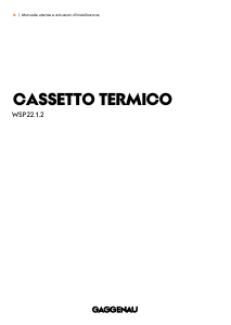 Manuale Gaggenau WSP221112 Cassetto scaldavivande