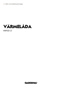 Bruksanvisning Gaggenau WSP221132 Värmelådan