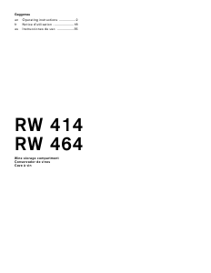 Manual de uso Gaggenau RW464761 Vinoteca