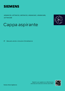Manuale Siemens LB87NAC50 Cappa da cucina