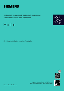 Mode d’emploi Siemens LD98WMM65 Hotte aspirante