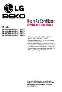 Bruksanvisning LG-BEKO LG-BKE 4600 D Luftkonditionering