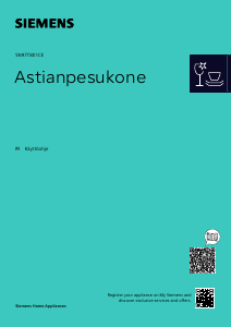 Käyttöohje Siemens SN97T801CE Astianpesukone