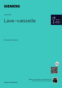 Mode d’emploi Siemens SX61IX13TE Lave-vaisselle