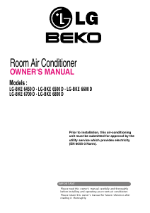 Bruksanvisning LG-BEKO LG-BKE 6800 D Luftkonditionering