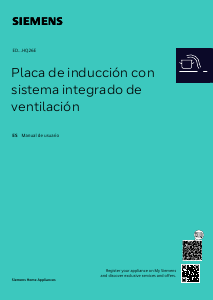 Manual de uso Siemens ED631HQ26E Placa
