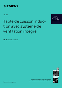 Mode d’emploi Siemens ED877BS16E Table de cuisson