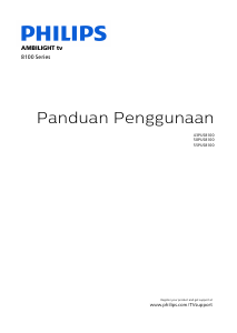 Panduan Philips 43PUS8100 Ambilight Televisi LED