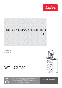 Bedienungsanleitung Amica WT 472 720 Waschmaschine