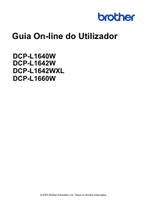 Manual Brother DCP-L1640W Impressora multifunções