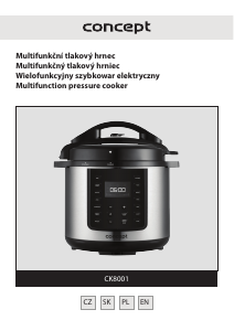 Handleiding Concept CK8001 Snelkookpan