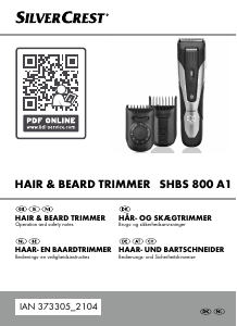 Bruksanvisning SilverCrest IAN 373305 Skäggtrimmer