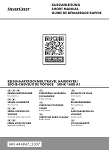 Manuale SilverCrest IAN 444847 Asciugacapelli