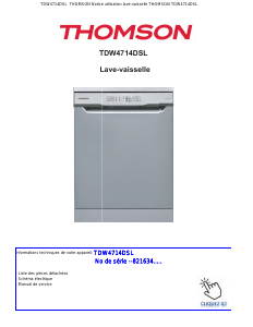 Mode d’emploi Thomson TDW4714DSL Lave-vaisselle